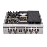 Forno Spezia Stainless Steel 30" Pro-style Gas Cooktop - FCTGS5751-30