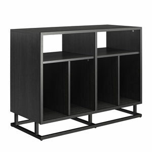 Regal Double Wide Record Station/Accent Cabinet - Black Oak