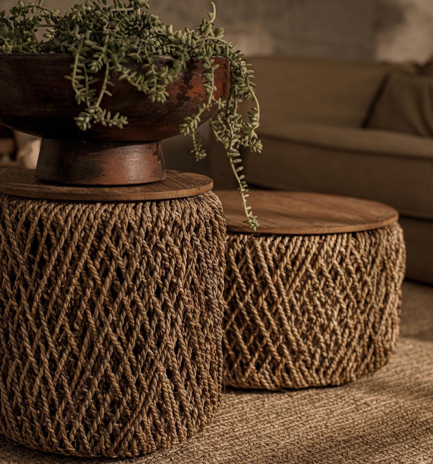 Bayan Knut Large Side Table - Brown