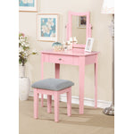 Kyrie Vanity Table Set - Pink