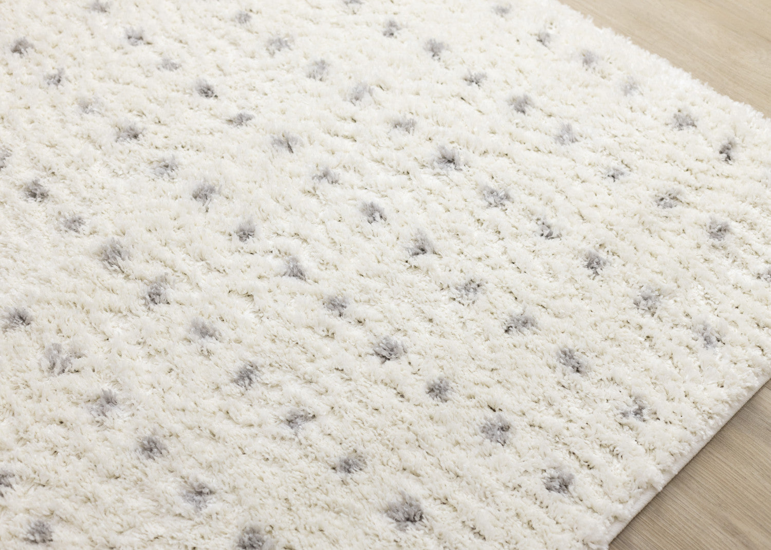 Palmer Casual Contemporary Speckled Area Rug - White Grey - 8' X 11'