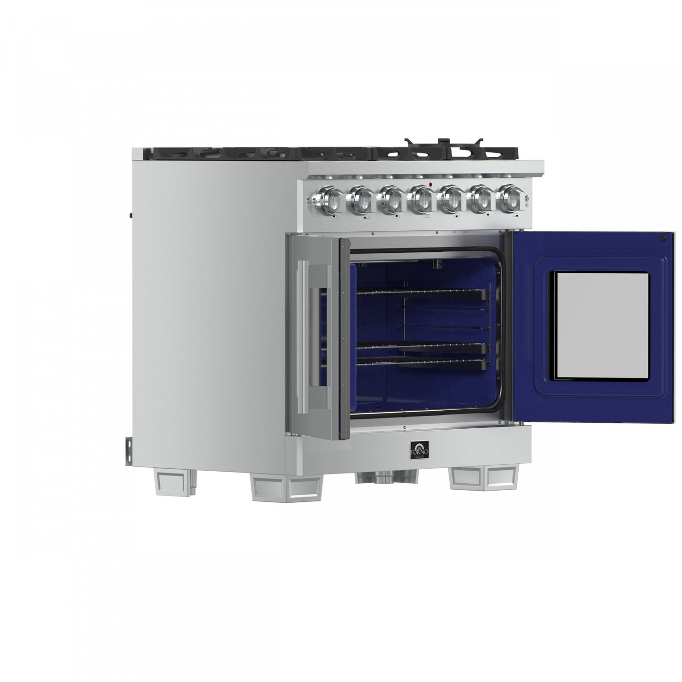 Forno Capriasca 36" Stainless Steel French Door Freestanding Gas Range (5.36 Cu. Ft.) - FFSGS6460-36