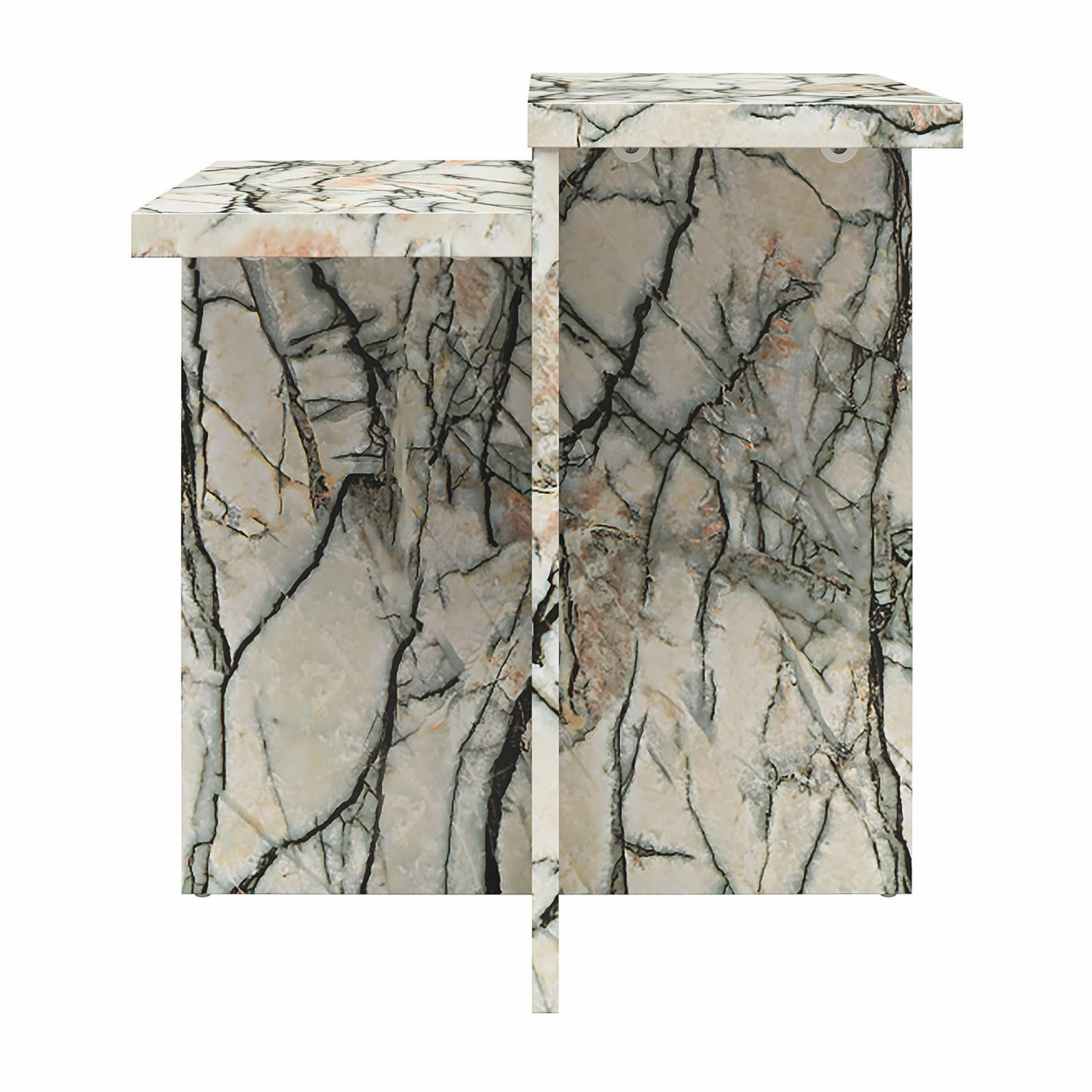Brielle Accent Table - Faux Onyx Marble