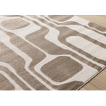 Logan Modern Area Rug - Brown Cream - 8' X 11'