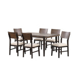 Arabella 7-Piece Dining Set - Black, Brown