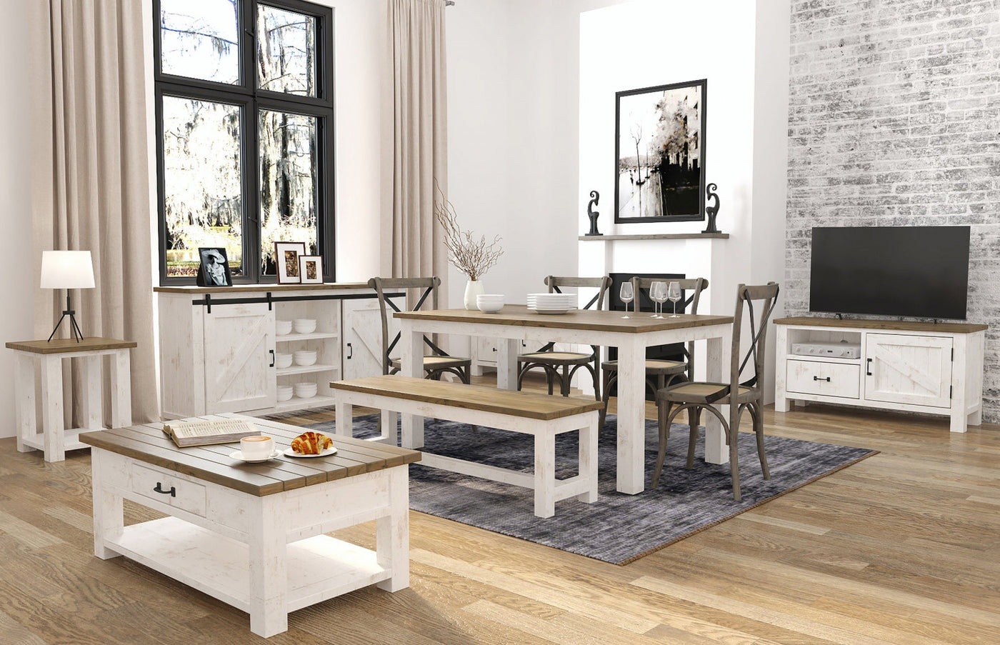 Borsgade Side Table - White/Natural