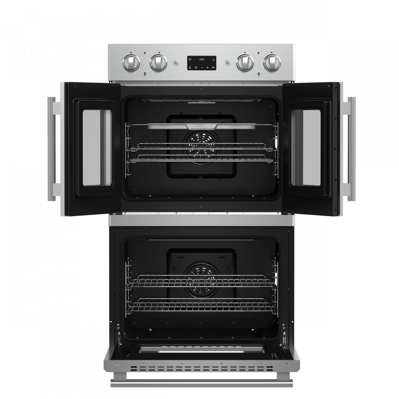 Forno Asti Stainless Steel 30" French Door Double Wall Oven With Dual True Convection And Air Fry (7.36 Cu. Ft.) - FBOEL1340-30