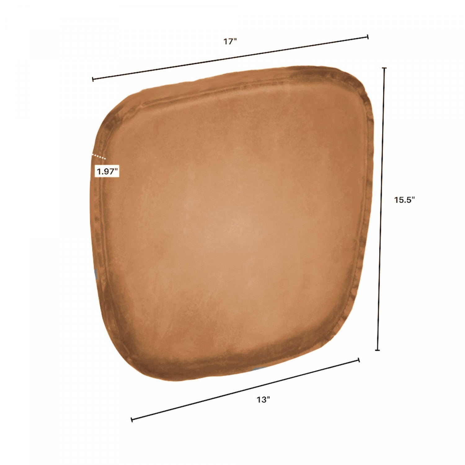 Dovren Leather Cushion Seat - Cognac