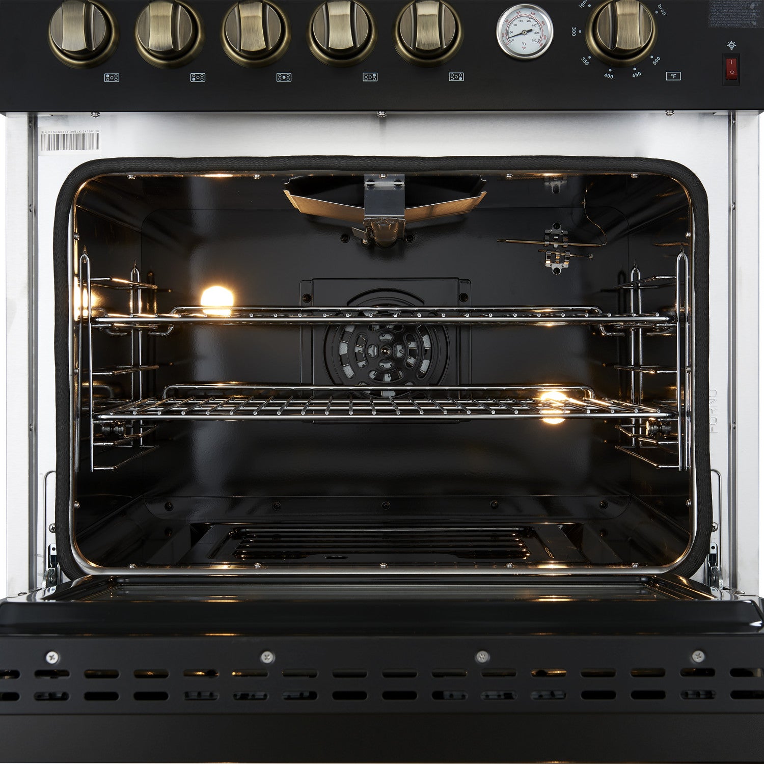 Forno Giovanni 30" Black Freestanding Gas Range (4.32 Cu. Ft.) - FFSGS6274-30BLK