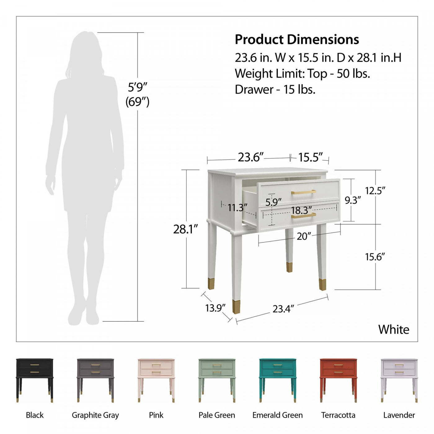 Westerleigh End Table - Pale Green
