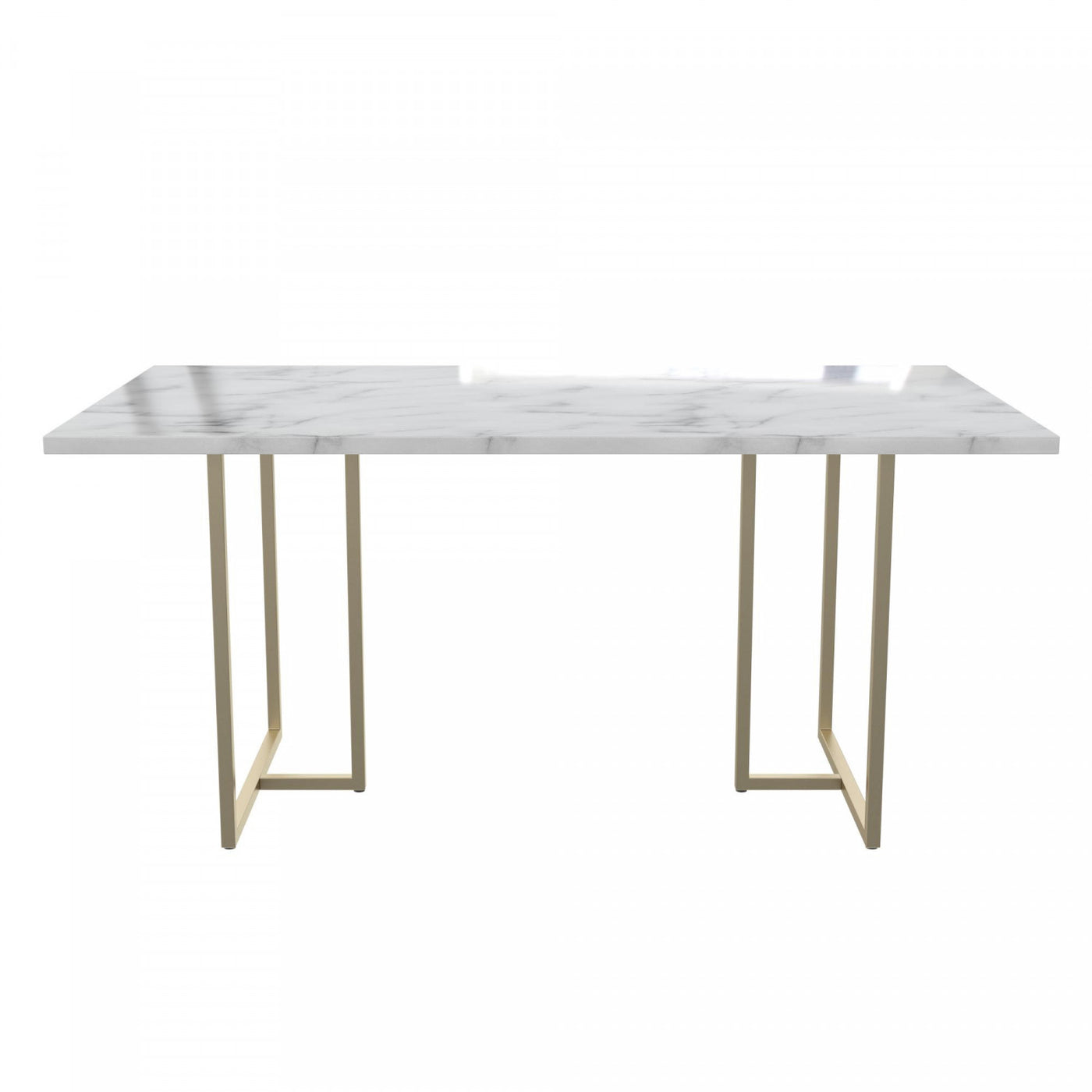 Astor Dining Table - White Marble/Gold