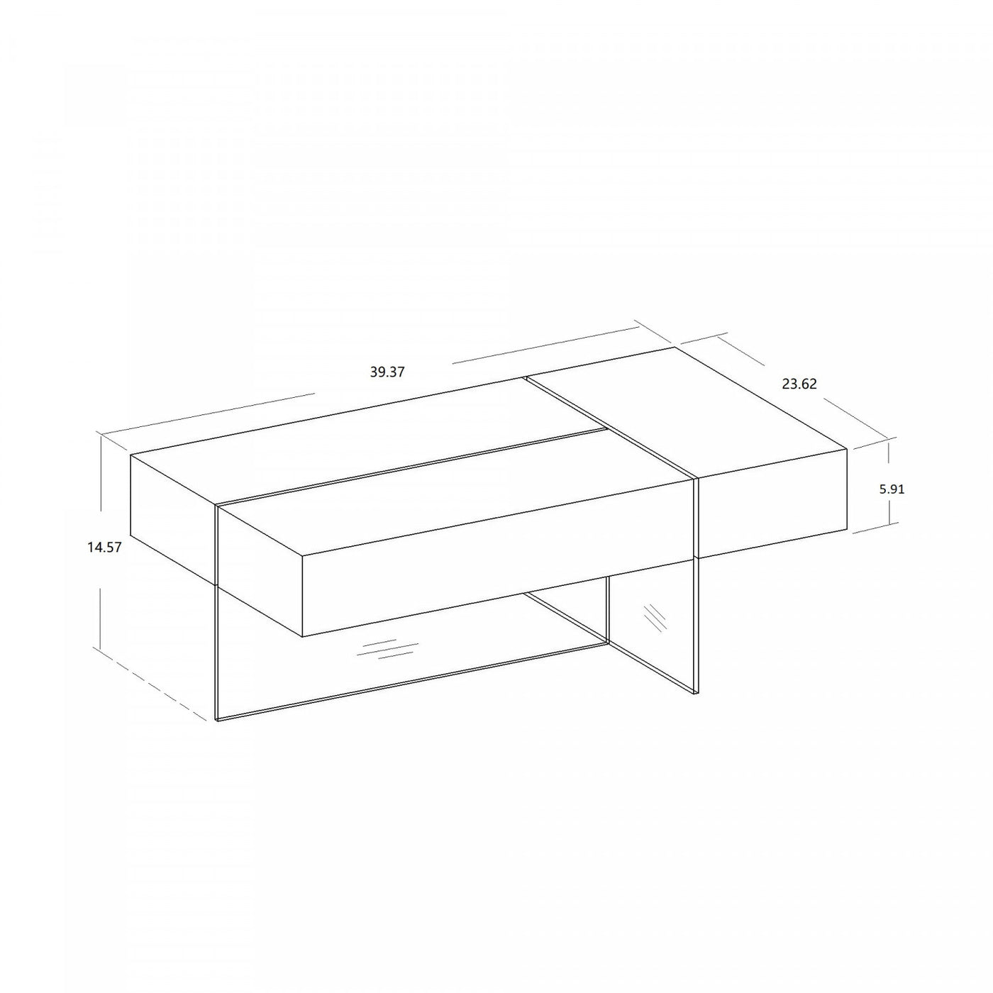 Elexa Coffee Table - Grey