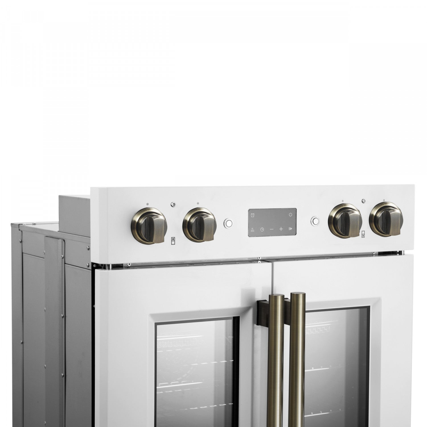 Forno Asti White 30" French Door Double Wall Oven with Dual True Convection and Air Fry (7.36 Cu. Ft.) - FBOEL1340-30WHT