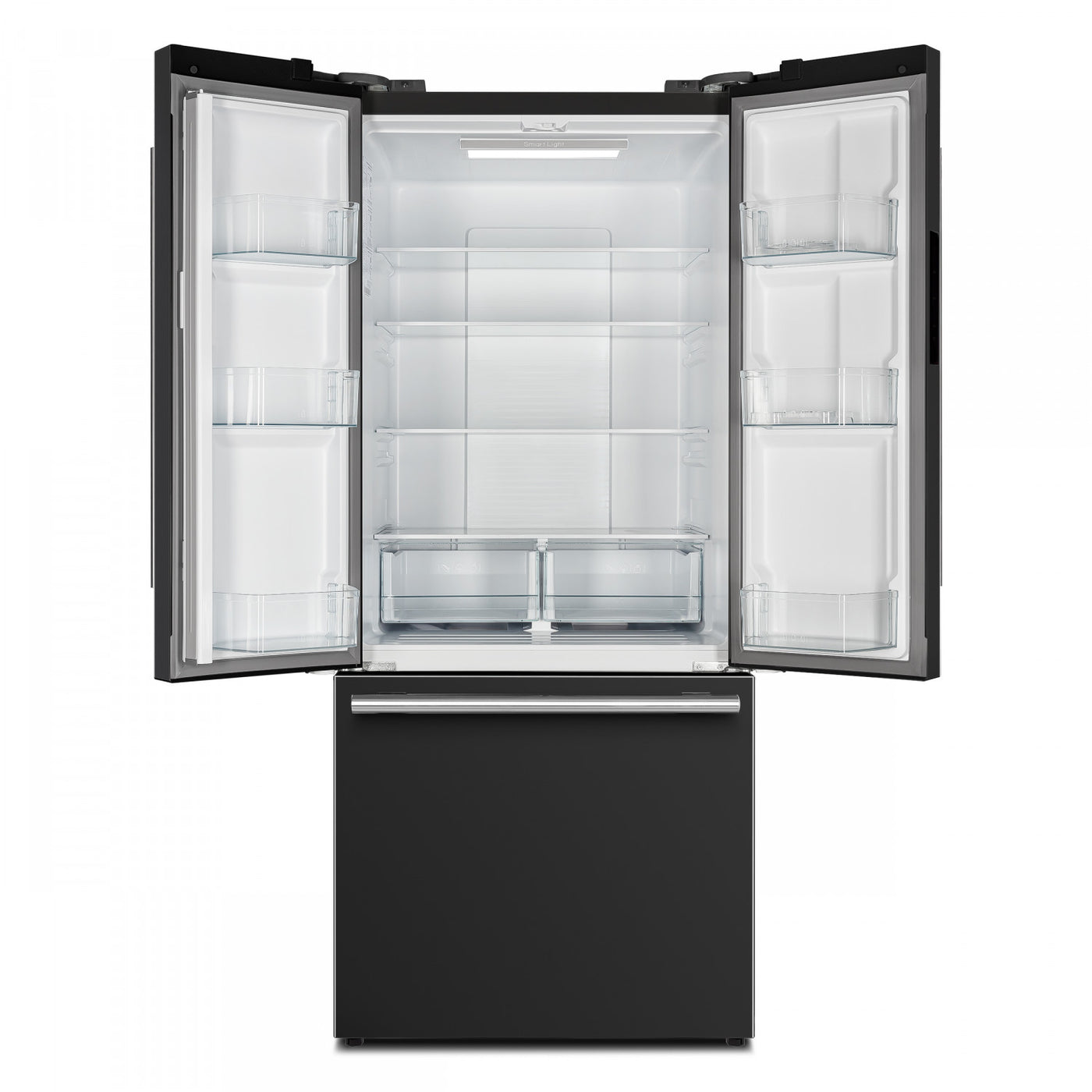 Forno Gallipoli Black French Door Refrigerator with Ice Maker (17.5 Cu. Ft.) - FFFFD1974-31BLK
