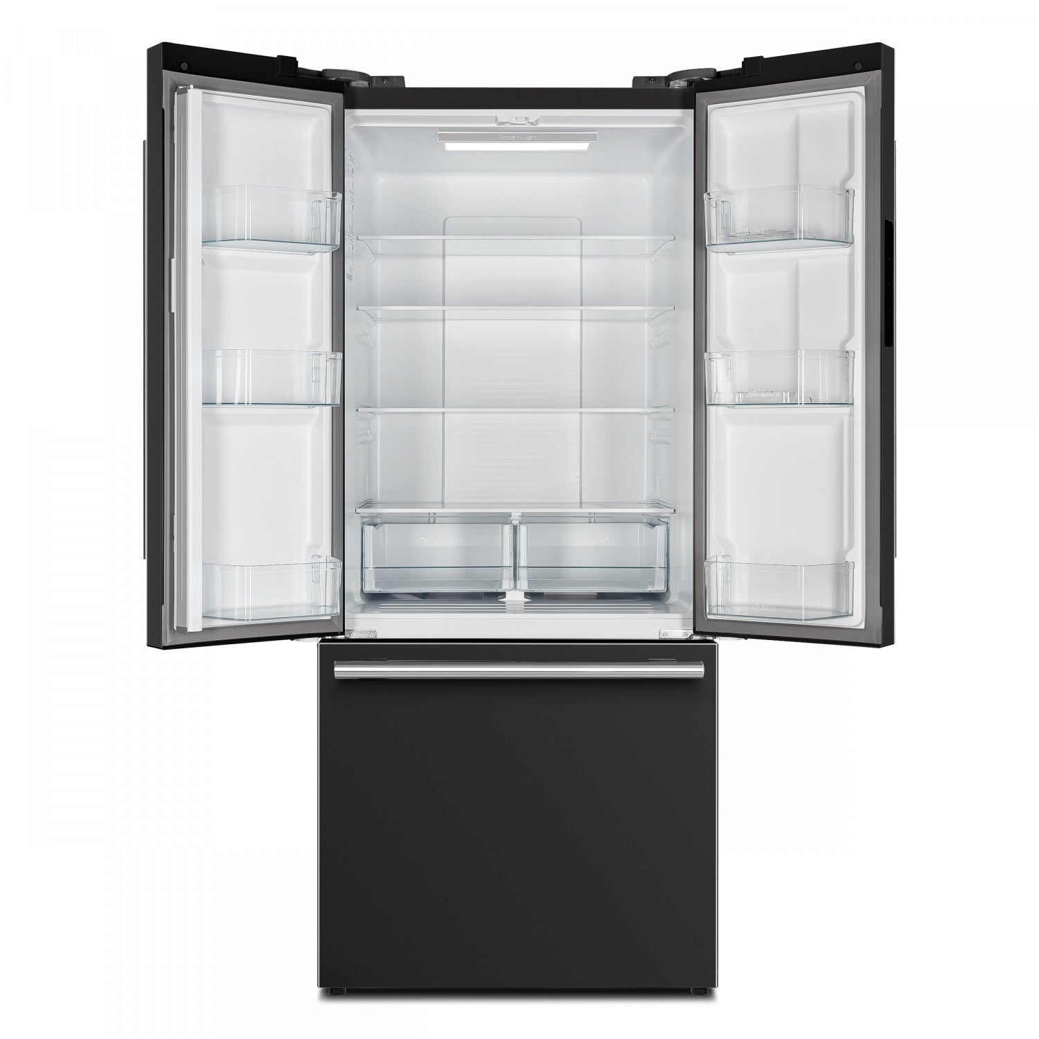 Forno Gallipoli 31" 17.5 Cu.Ft. Black French Door Refrigerator with Ice Maker - FFFFD1974-31BLK