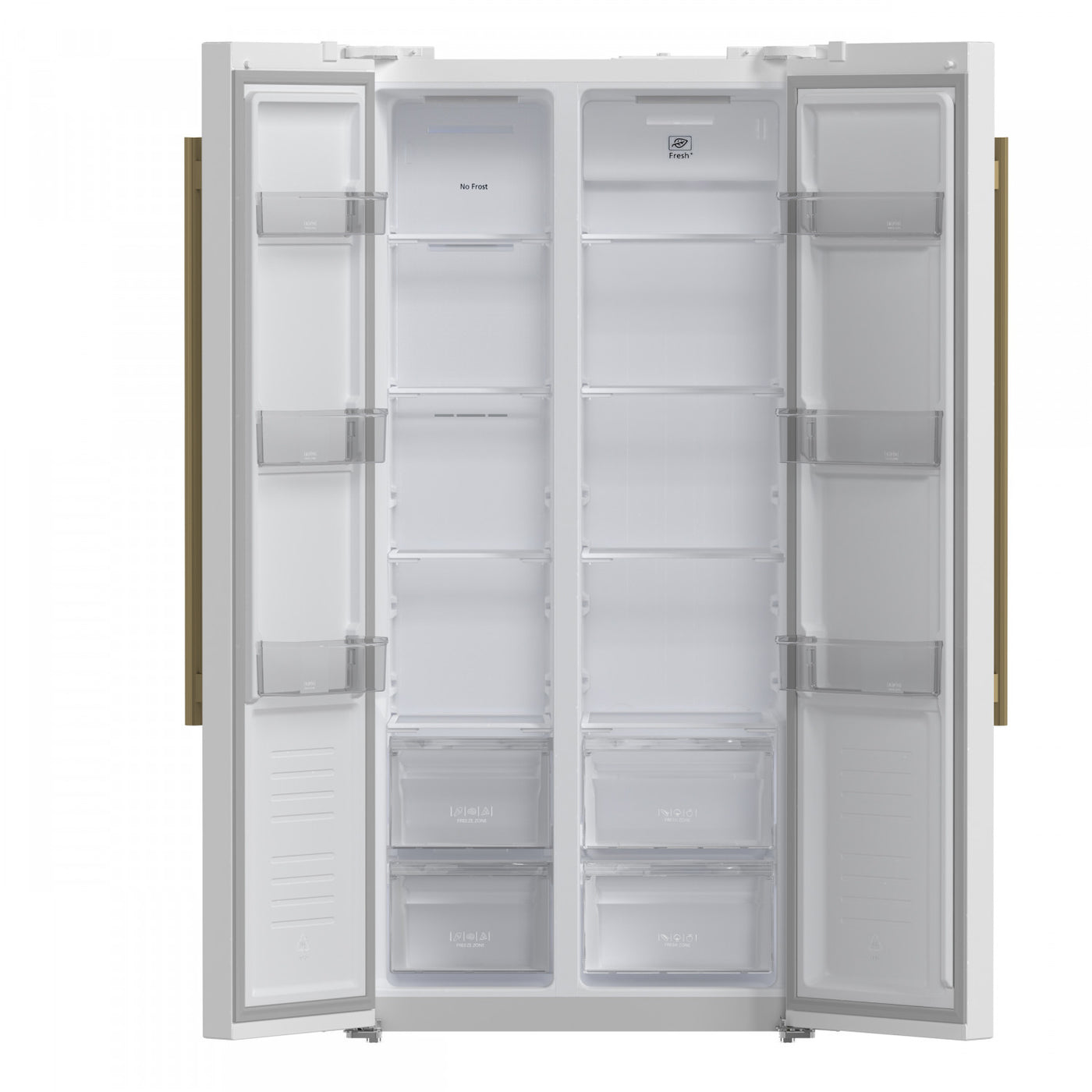 Forno Salerno 33" White Freestanding Side-by-Side Refrigerator (15.6 Cu. Ft.) - FFRBI1805-33WHT