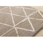 Halle Casual Contemporary Trellis Area Rug - Greige Cream - 8' X 11'