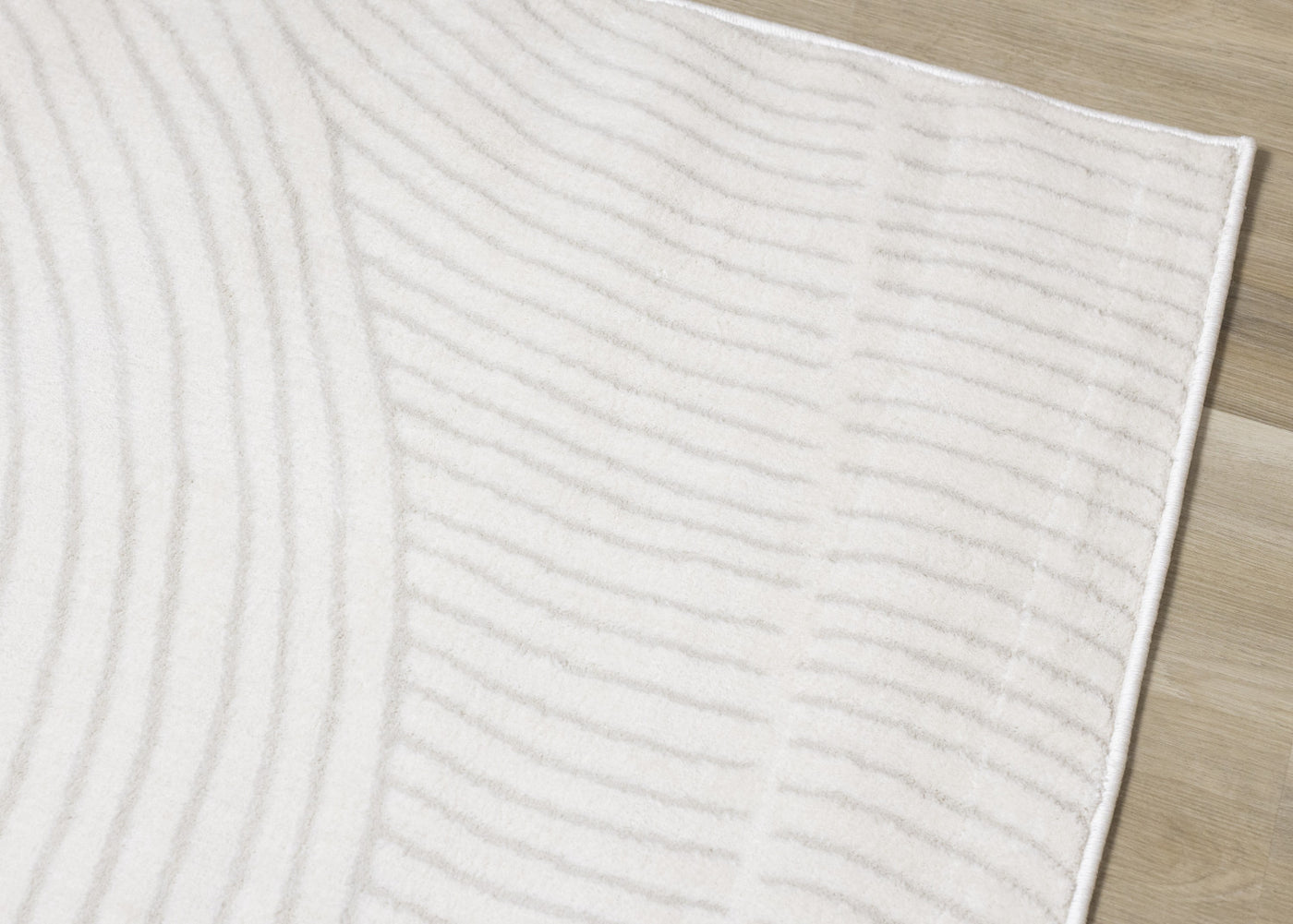 Hillary Modern Swirls Area Rug - Cream - 5' X 8'