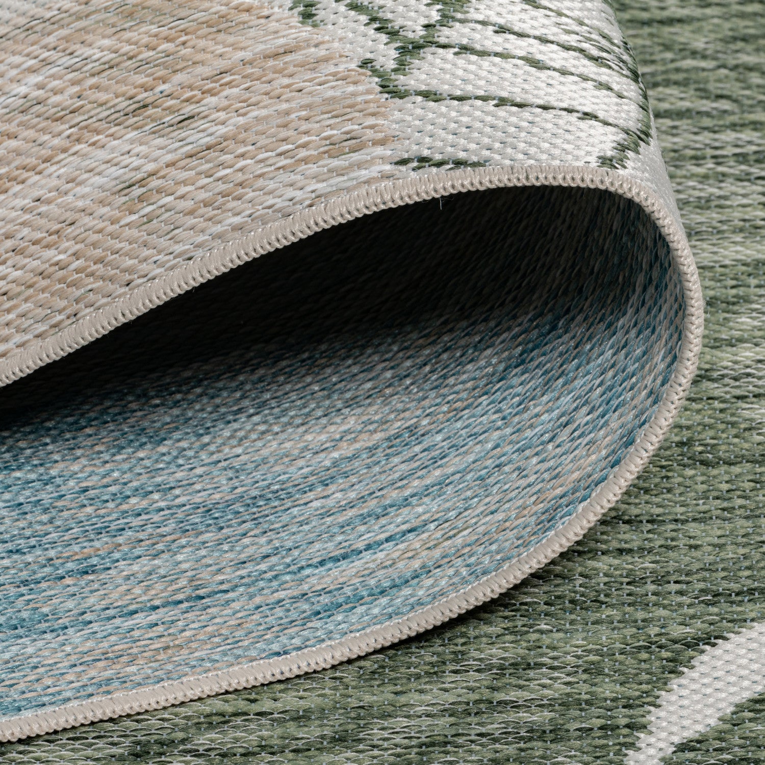 Marbella Floral Outdoor Rug - 8' x 10' - Green