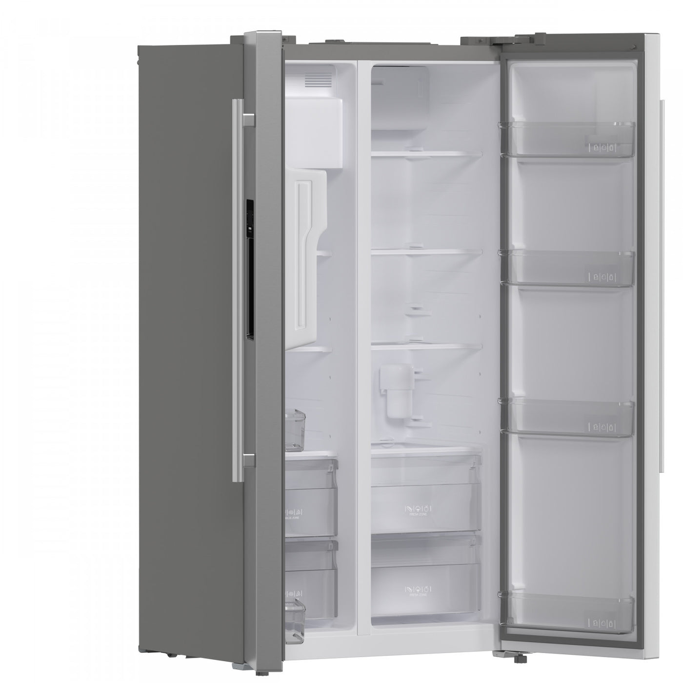 Forno Salerno 36" Stainless Steel Freestanding Side-by-Side Refrigerator With Ice & Water Dispenser (20 Cu. Ft.) - FFRBI1844-36SB