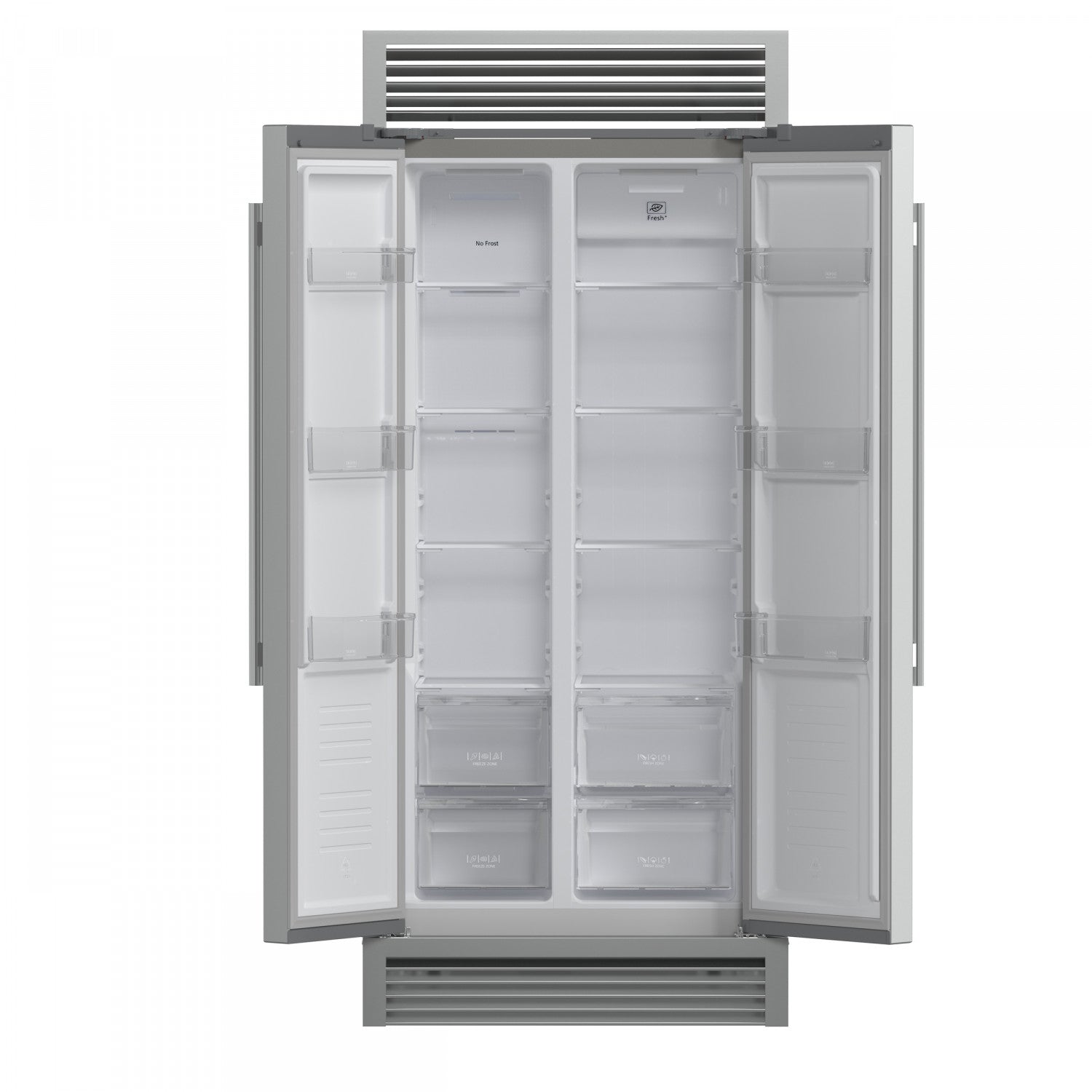 Forno Salerno 33" 15.6 Cu.Ft. Stainless Steel Built-in Side-by-Side Refrigerator - FFRBI1805-37SG