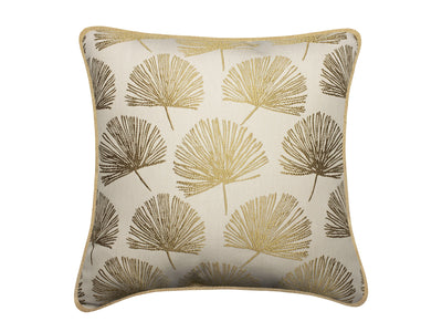 Natural Glam 18 X 18 Decorative Leaf Pillow - Gold