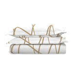 Natural Glam 7-Piece Queen Set Bed in a Bag - Antique White and Gold