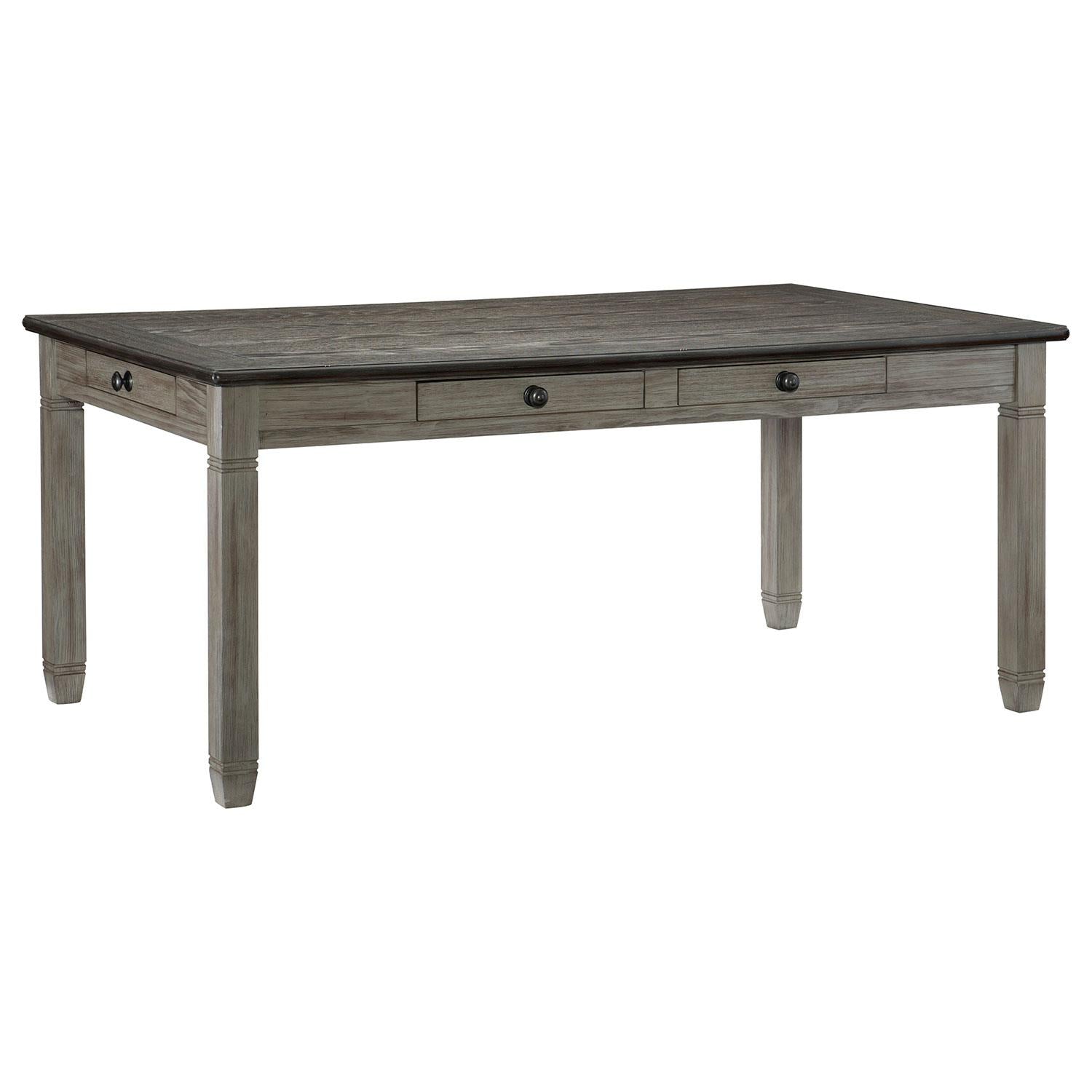 Harold Dining Table - Grey, Antique