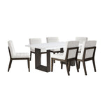 Maeve 7-Piece Dining Set - Beige, Espresso