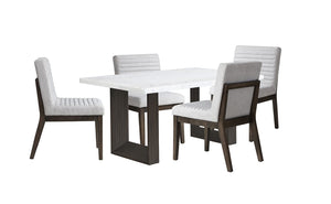 Maeve 5-Piece Dining Set - Grey, Espresso