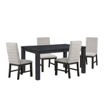Nola 5-Piece Extendable Dining Set - Dark Grey