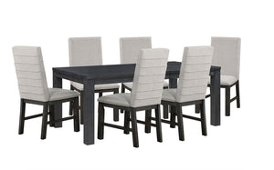Nola 7-Piece Extendable Dining Set - Dark Grey