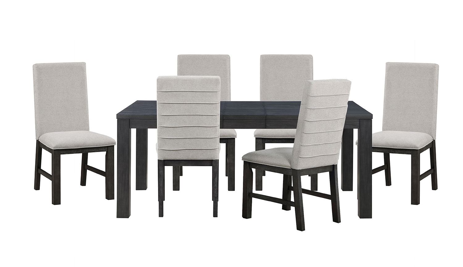 Nola 7-Piece Extendable Dining Set - Dark Grey