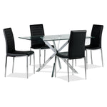 Darron 5-Piece Dining Table Set - Black
