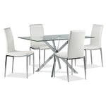 Darron 5-Piece Dining Table Set - White