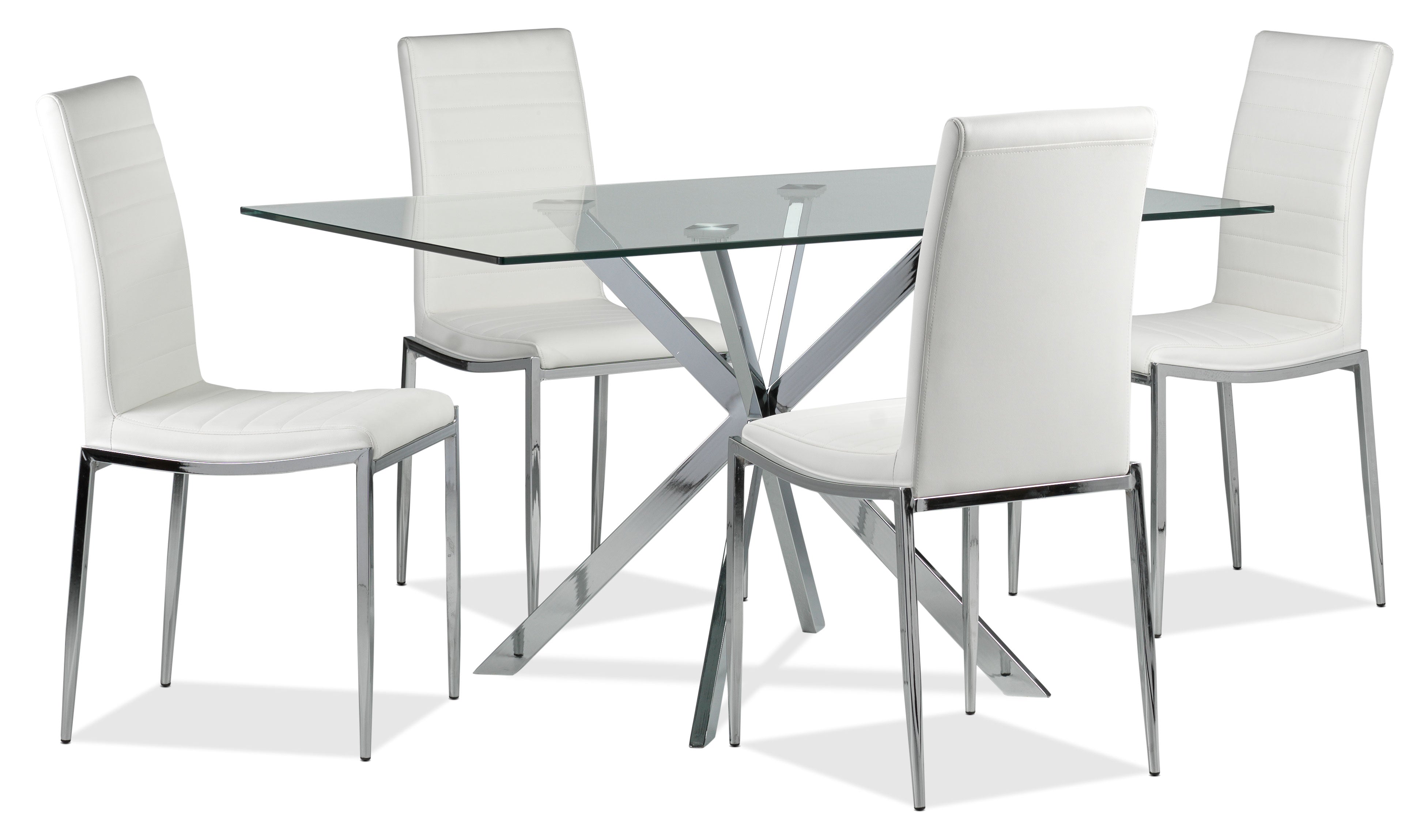 Darron 5-Piece Dining Table Set - White