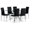 Darron 7- Piece Dining Table Set - Black