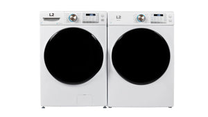 L2 White Front Load Washer (5.2 Cu. Ft) & White Electric Dryer (8.0 Cu. Ft) - LF52N3AWW/LE52N3AWW
