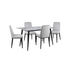 Emberly 5-Piece Sintered Dining Set - Beige, Black