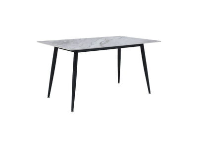 Emberly Sintered Stone Dining Table - Grey, Black