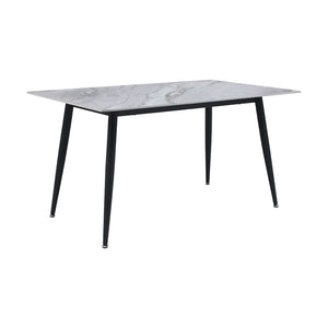 Emberly Sintered Stone Dining Table - Grey, Black