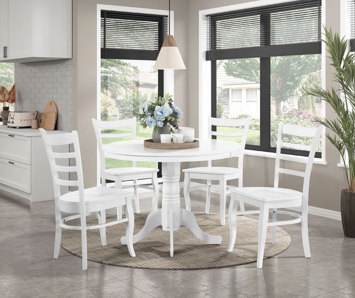 Snow Round Dining Table - White