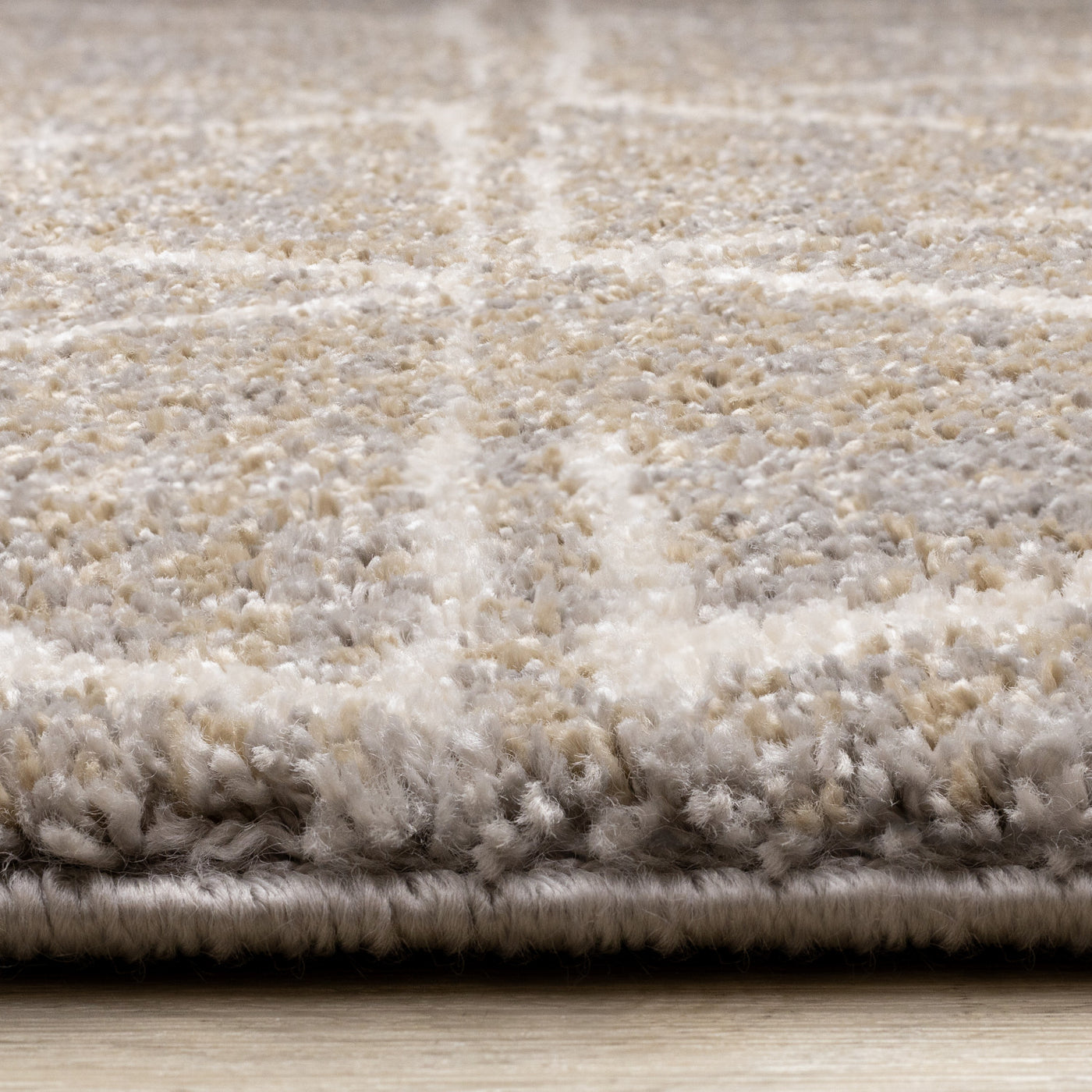 Halle Casual Contemporary Trellis Area Rug - Greige Cream - 8' X 11'