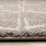 Halle Casual Contemporary Trellis Area Rug - Greige Cream - 8' X 11'