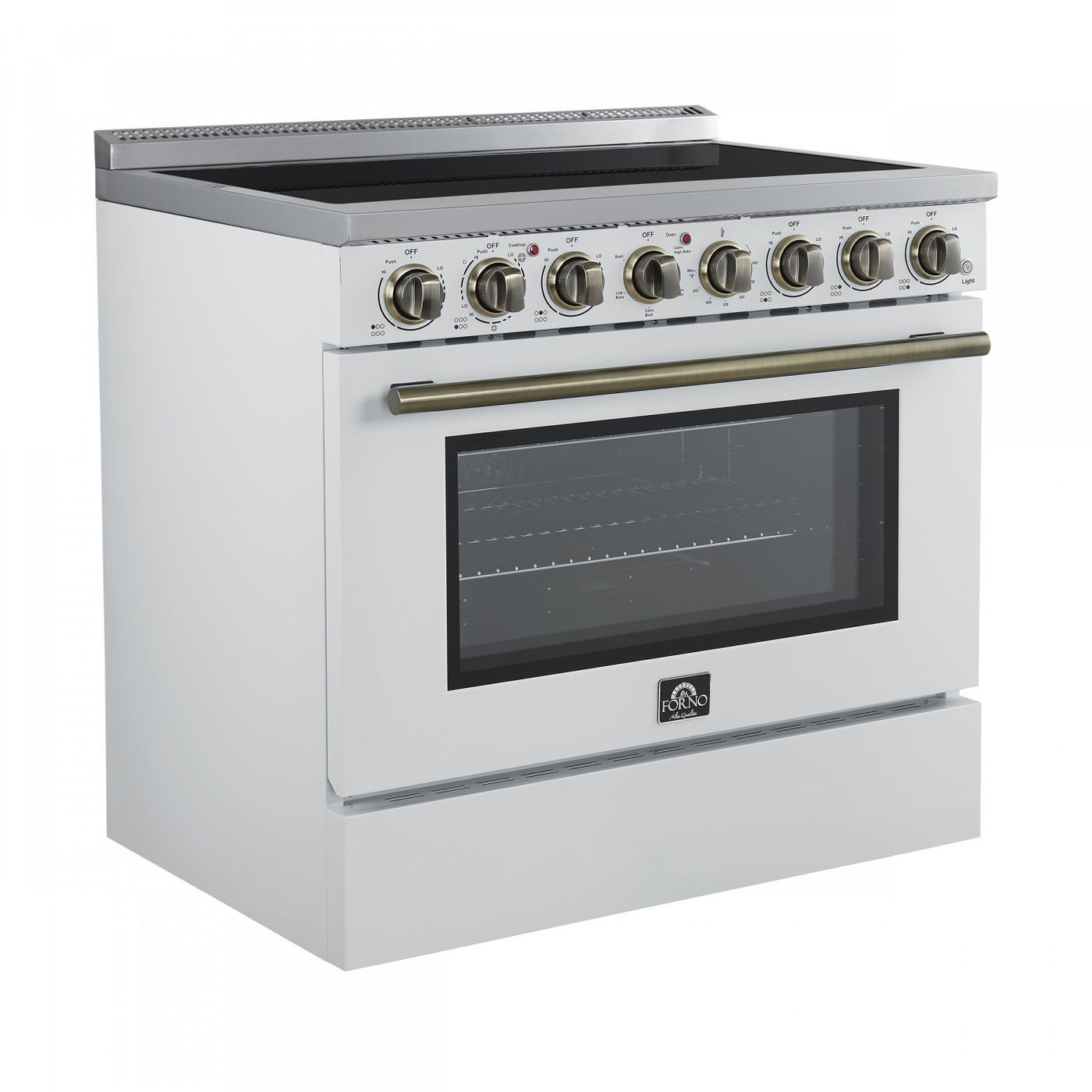 Forno Paolo 36" White Freestanding Electric Range With True Convection (5.44 Cu. Ft.) - FFSEL6011-36WHT