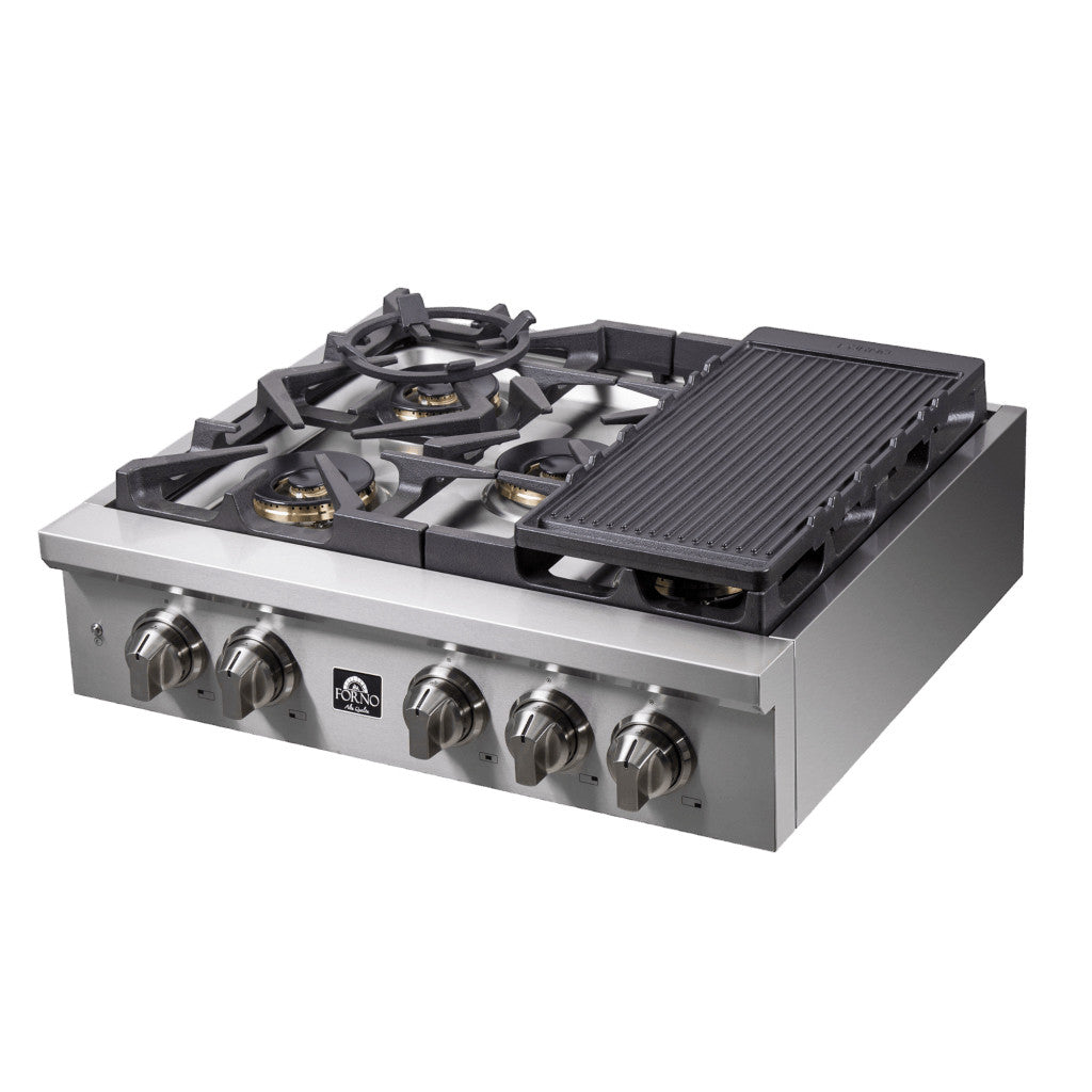 Forno Spezia Stainless Steel 30" Pro-style Gas Cooktop - FCTGS5751-30