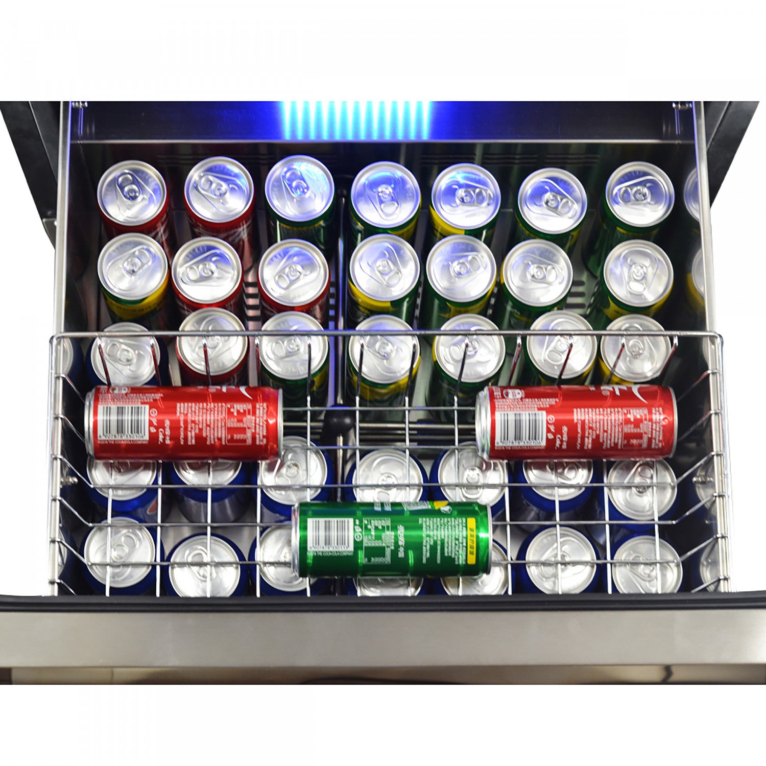 Forno Azienda 24" Stainless Steel 108 Bottle Dual Zone Wine Cooler with Two Refrigerated Drawers - FWCDR6628-24S