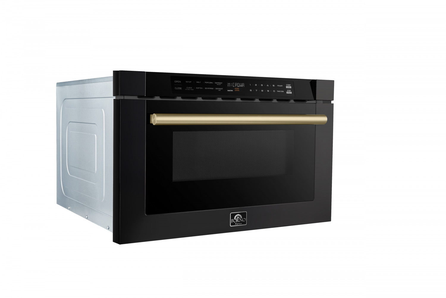 Forno Capoliveri Black 24" Built-In Microwave Drawer (1.2 Cu. Ft.) - FMWDR3000-24BLK