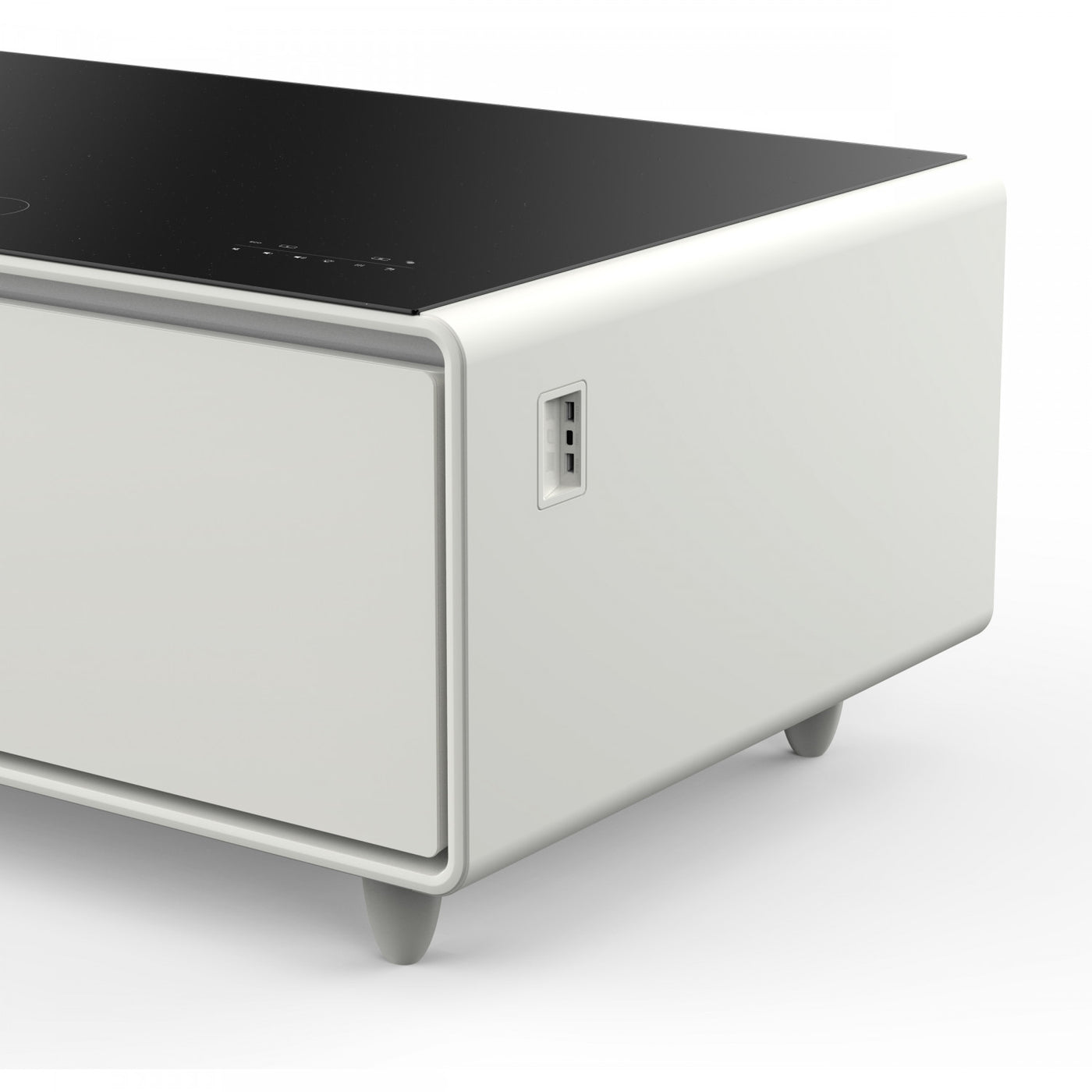 Forno Tavolo Smart Coffee Table With Dual Refrigerator Drawers - White - FCTFR7006-51WHT