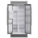 Forno Salerno 40" Stainless Steel Built-in Side-by-Side Refrigerator With Ice & Water Dispenser (20 Cu. Ft.) - FFRBI1844-40SG